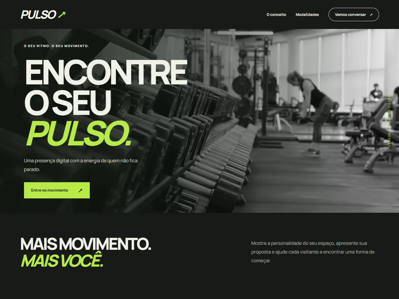 Prévia do modelo conceitual Pulso, Fitness & movimento